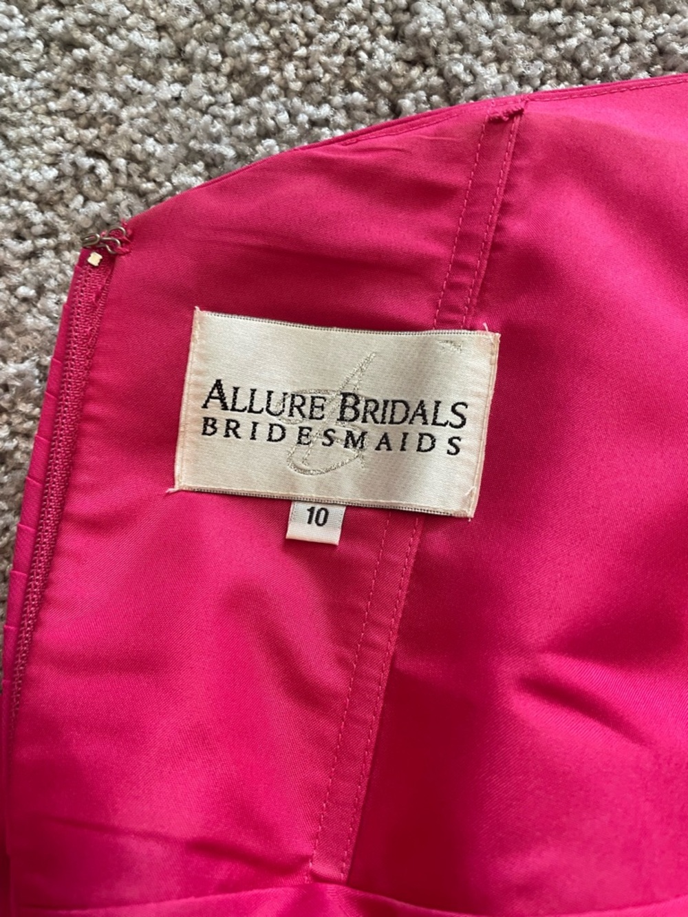 Allure Bridals Strapless Fuchsia Pink Evening Gown - Picture 5 of 5
